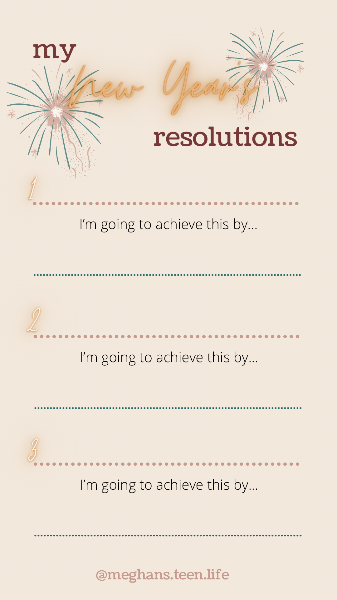 My 2021 Resolutions and How I Plan to Achieve Them – Meghan’s Teen Life